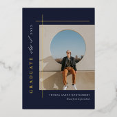 Moderne aankondiging van Afstuderen foto-Folie (Voorkant)