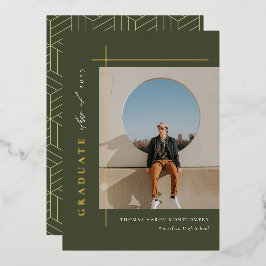 Moderne aankondiging van Afstuderen foto-Folie