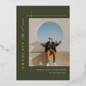 Moderne aankondiging van Afstuderen foto-Folie (Voorkant)