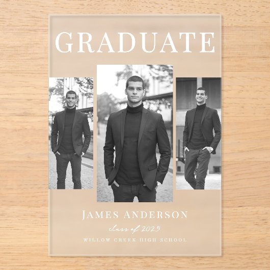 Moderne aankondiging van Afstuderen foto's (Voorkant)