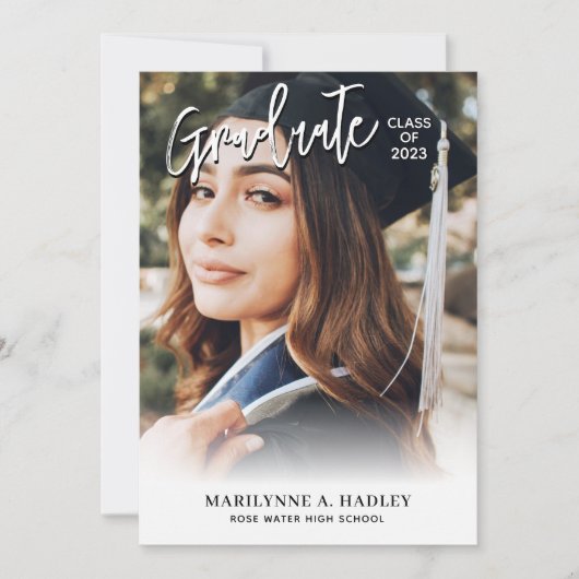 Moderne aankondiging van Afstuderen foto's (Voorkant)