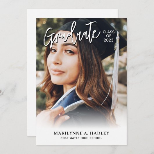 Moderne aankondiging van Afstuderen foto's (Voorkant / Achterkant)