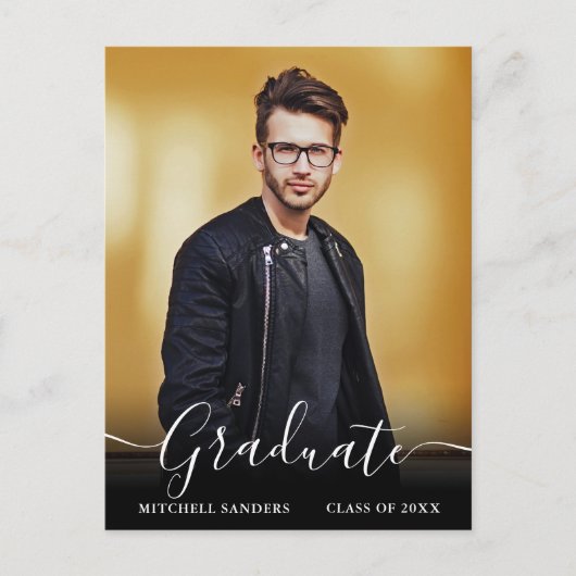 Moderne aankondiging van de Foto van het Afstudeer Briefkaart (Voorkant)