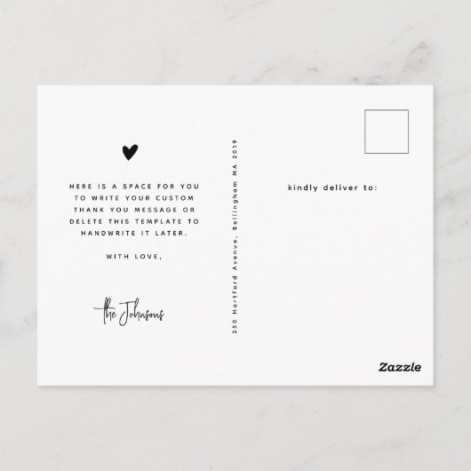 Moderne Aankondiging van de Geboorte van de Minima Briefkaart (Achterkant)