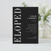 Moderne aankondiging van de zwarte en witte bruilo (Staand voorkant)
