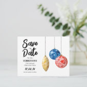 Moderne aankondiging van een Kerstfeest 'Save the  (Staand voorkant)