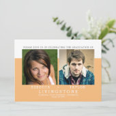 Moderne aankondiging van eindexamen met foto van b (Staand voorkant)