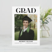 Moderne aankondiging van minimaal Afstudeerder (Staand voorkant)