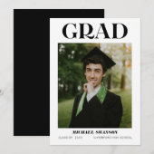 Moderne aankondiging van minimaal Afstudeerder (Voorkant / Achterkant)