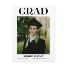 Moderne aankondiging van minimaal Afstudeerder