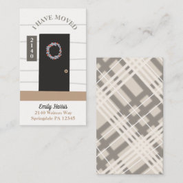 Moderne aankondiging van verplaatsing van deuren