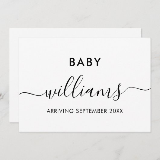 Moderne aankondiging zwangerschap (Voorkant / Achterkant)