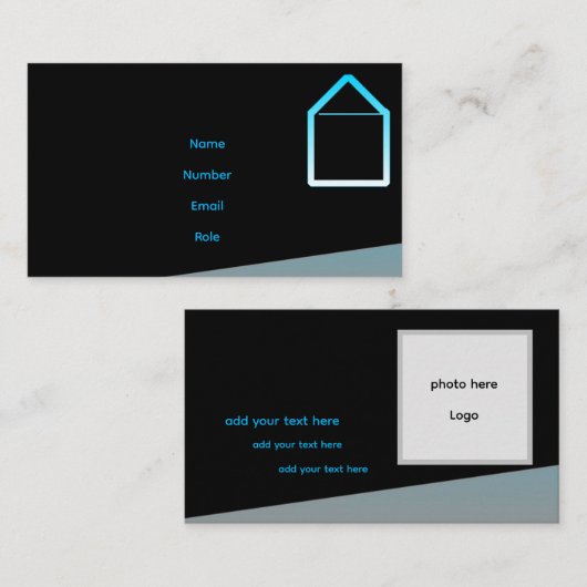 Moderne aannemer en Visitekaartje voor woningverbe (Voorkant / Achterkant)