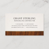 Moderne Aannemer Houten Professional Visitekaartje (Achterkant)