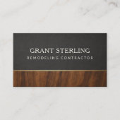 Moderne Aannemer Houten Professional Visitekaartje (Voorkant)