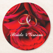 Moderne aanpasbare bruiloft ontwerp onderzetters (Voorkant)