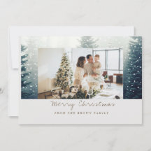 Moderne aanpasbare familiefoto Kerstkaart