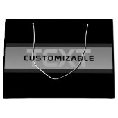 Moderne aanpasbare gelaagde tekst | Zwart & Grijs Groot Cadeauzakje (Voorkant)