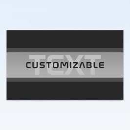 Moderne aanpasbare gelaagde tekst | Zwart & Grijs Rechthoekige Sticker