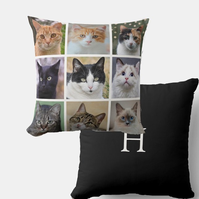 Moderne aanpasbare kattenfoto's  kussen (Creator heeft geüpload)
