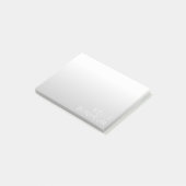 Moderne Aanpasbare Naam | Grijs Verlopend Post-it® Notes (Schuin)