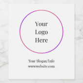 Moderne aanpasbare sjablonen voor bedrijfslogo's wijn etiket (Enkel label)