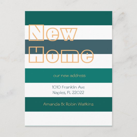 Moderne aantekening 'strepen' aankondigingskaart (Voorkant)