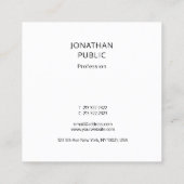 Moderne, aantrekkelijke, professionele Creative Sj Vierkante Visitekaartje (Achterkant)