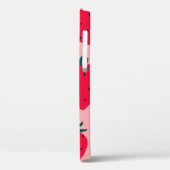Moderne aardbei naadloos. Grote rode ronde Case-Mate iPhone Case (Achterkant / Links)