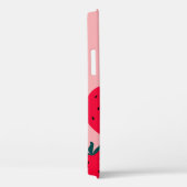 Moderne aardbei naadloos. Grote rode ronde Case-Mate iPhone Case (Achterkant / Rechts)