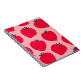 Moderne aardbei naadloos. Grote rode ronde Notitieboek (Rechterzijde)