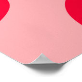 Moderne aardbei naadloos. Grote rode ronde Poster (Hoek)