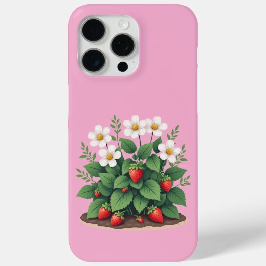 Moderne aardbei plant iPhone/iPad hoesje (Achterkant)