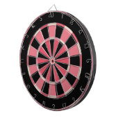Moderne Aardbei Roze en Zwart Dartbord (Voorkant Rechts)