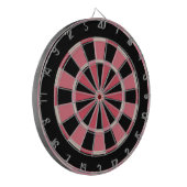 Moderne Aardbei Roze en Zwart Dartbord (Voorkant Links)