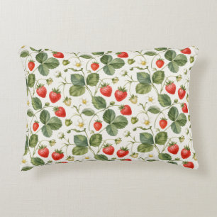 Moderne aardbeien zomer fruit tuin accent kussen