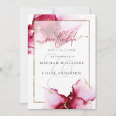 Moderne aardbeienwijn Abstracte Waterverf (Voorkant)