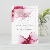 Moderne aardbeienwijn Abstracte Waterverf (Staand voorkant)