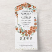 Moderne aardbevingen Oranje vehikel All In One Uitnodiging (Binnen)