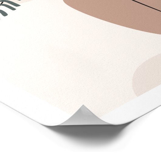 Moderne Aarde Tonen Contemhedendaagse Kunst Poster (Hoek)