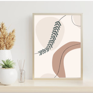 Moderne Aarde Tonen Contemhedendaagse Kunst Poster