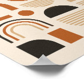 Moderne aarde-toon geometrische muurkunst poster (Hoek)