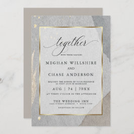 Moderne aardeachtige Waterverf-schuurtje op granie Kaart