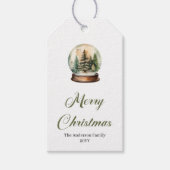 Moderne aardetinten Kerstbal Digitale Label Cadeaulabel (Voorkant)