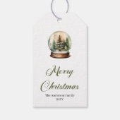 Moderne aardetinten Kerstbal Digitale Label Cadeaulabel (Achterkant)
