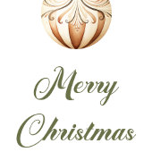 Moderne aardetinten Kerstbal Digitale Label Cadeaulabel