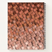 Moderne aardetinten mozaïek notitieboek (Achterkant)