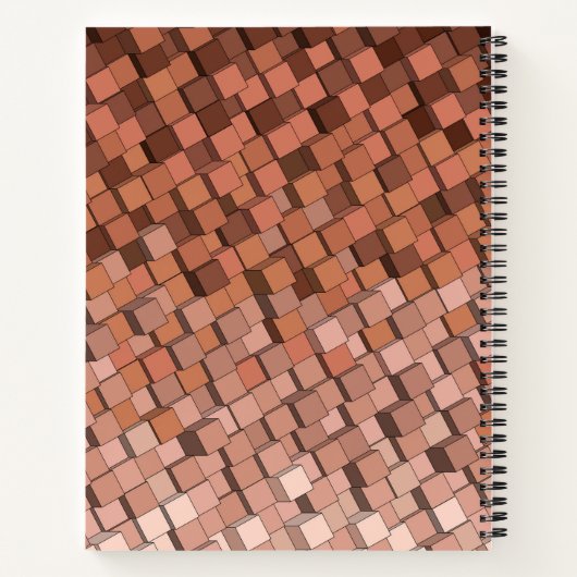 Moderne aardetinten mozaïek notitieboek (Achterkant)