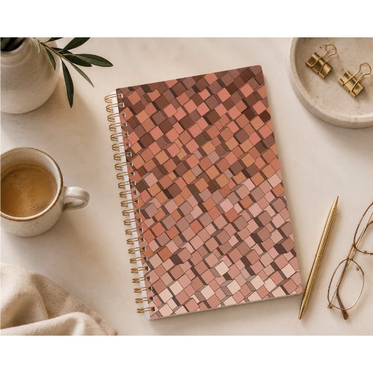 Moderne Aardetinten Mozaïek Planner