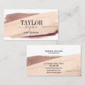 Moderne aardetinten penseelstreken Elegante chic Visitekaartje (Voorkant / Achterkant)